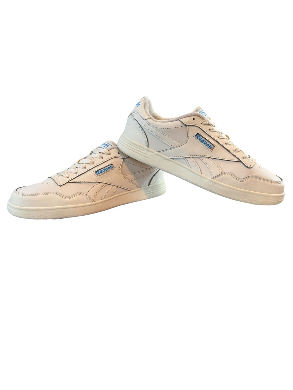 Reebok Club C Style Sneakers Cream White Blue Logo Size 10 Men - Picture 9 of 12